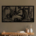 Decoratiune de perete Metal Ocean, Negru, 85x40 cm, SKU 891TNL3565