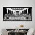 Decoratiune de perete Metal Davinci, Negru, 100x48 cm, SKU 891TNL3568