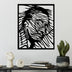 Decoratiune de perete Metal Dali, Negru, 45x56 cm, SKU 891TNL3571