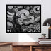 Decoratiune de perete Metal Vangogh 2, Negru, 56x45 cm, SKU 891TNL3572