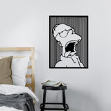Decoratiune de perete Metal Sımpson 1, Negru, 41x56 cm