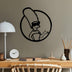 Decoratiune de perete Metal Sımpson 2, Negru, 33x33 cm, SKU 891TNL3578