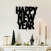 Decoratiune de perete Metal New Year 4, Negru, 31x33 cm, SKU 891TNL3587
