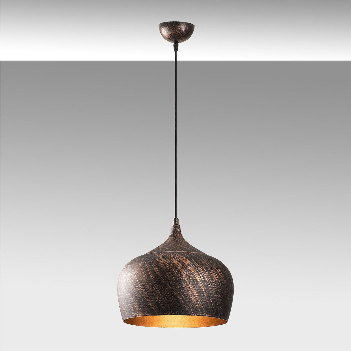 Lustră Sağlam - 3761, Copper - Auriu, Ø28x125 cm