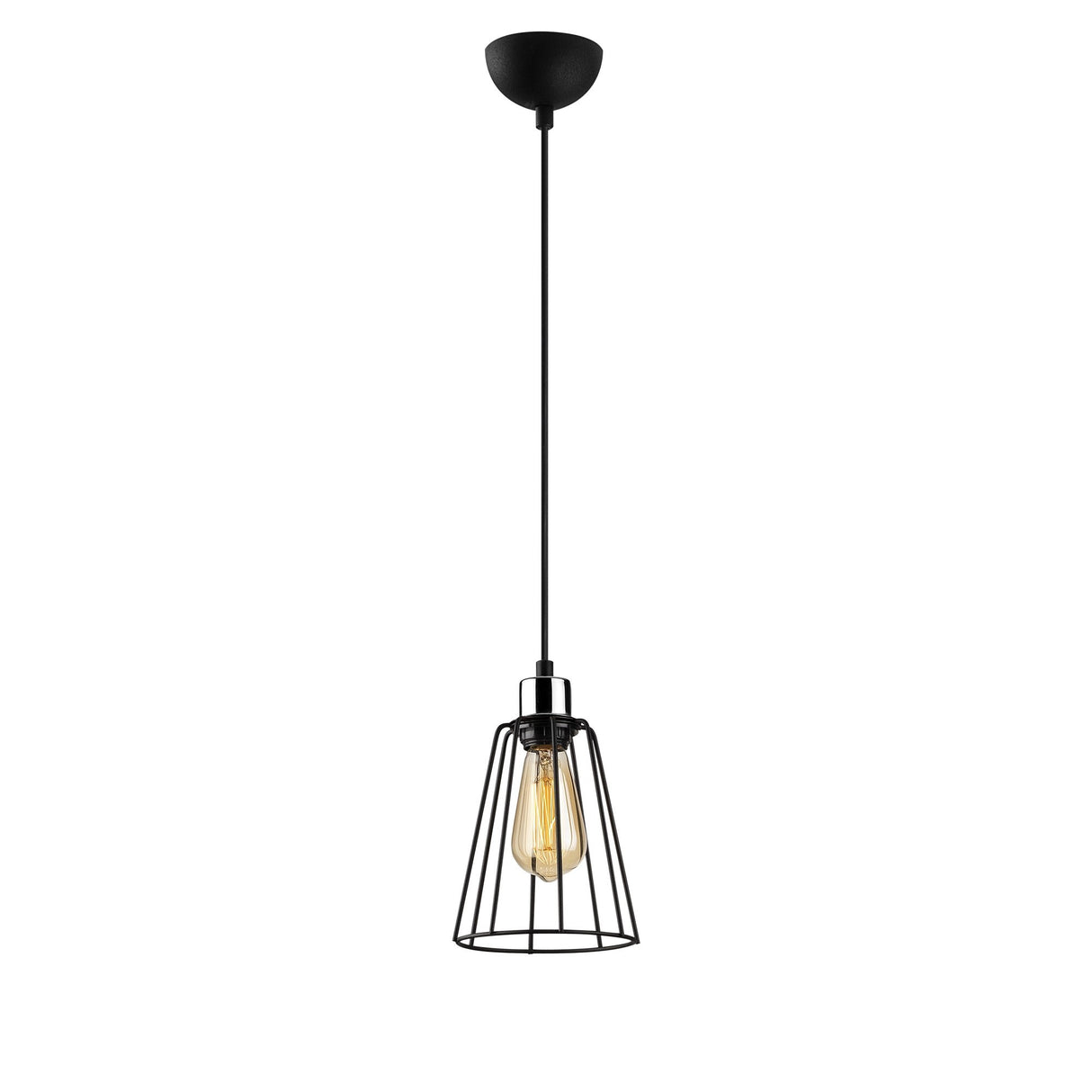 Lustră Tel - 6641, Negru, Ø15x116 cm