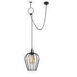 Lustră Tel - 6681, Negru, Ø20x130 cm