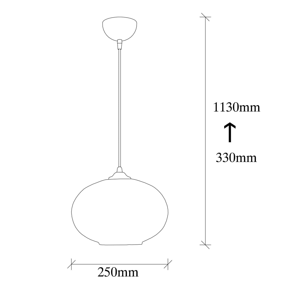 Lustră Camini - MR - 867, Negru - Honey, Ø25x113 cm