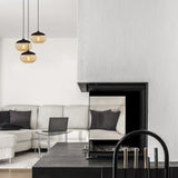 Lustră Camini - MR - 868, Negru - Honey, Ø50x113 cm