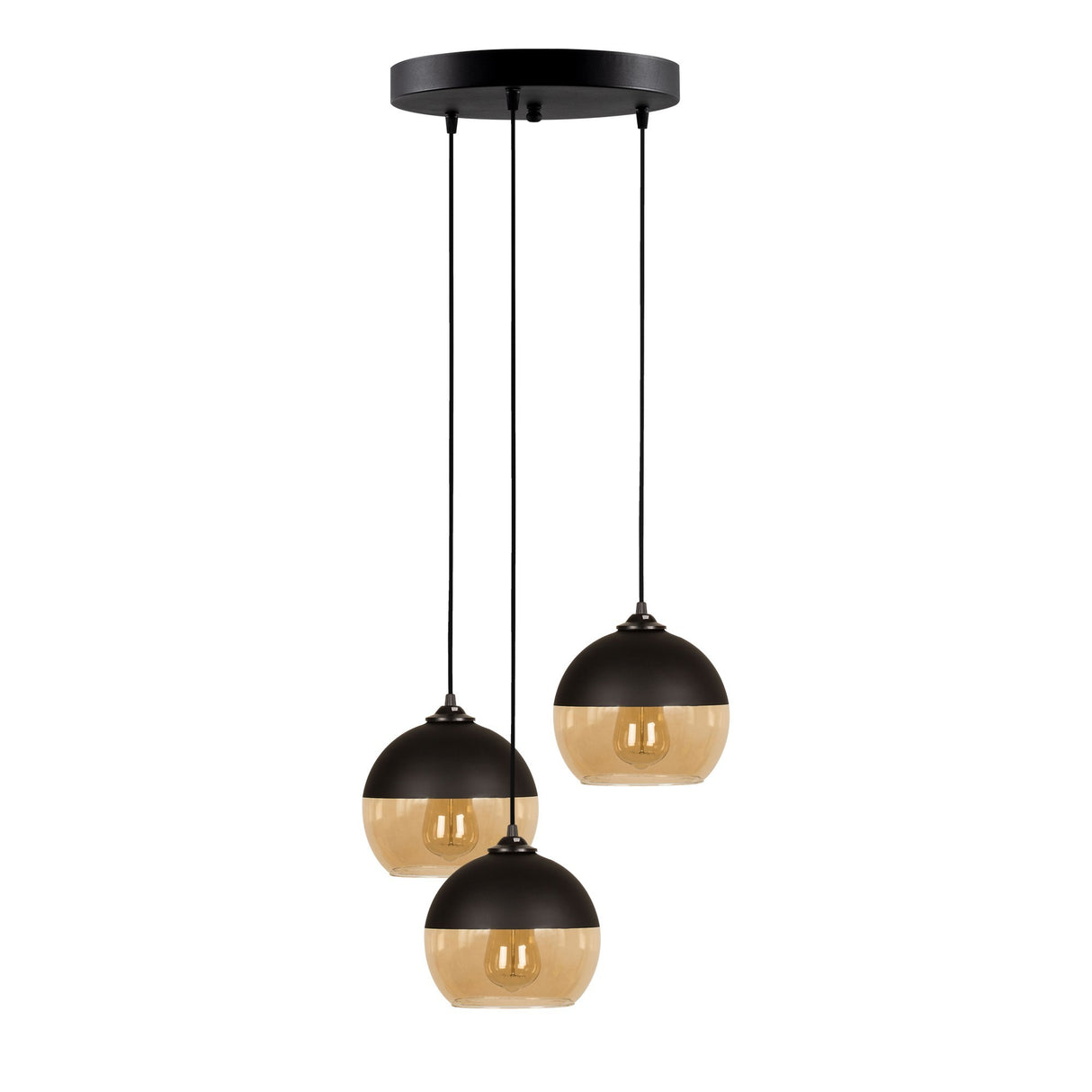 Lustră Camini - MR - 870, Negru - Honey, Ø45x116 cm