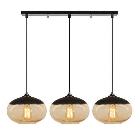 Lustră Camini - MR - 871, Negru - Honey, Ø17x113 cm