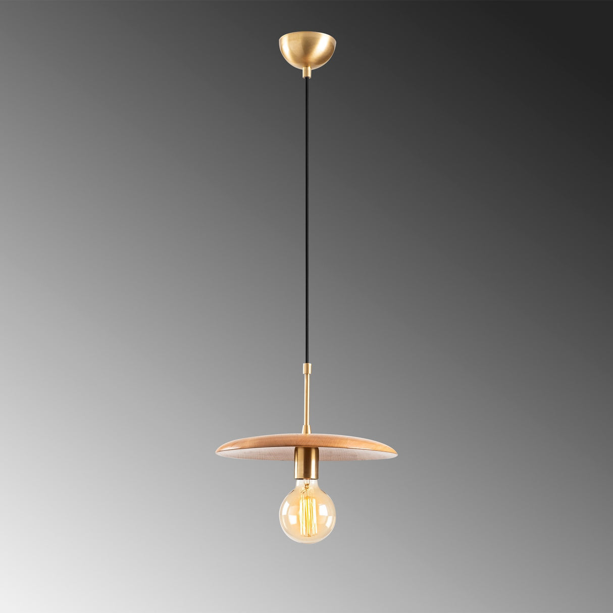 Lustră Torni - MR - 859, Negru - Lemn, Ø29x116 cm