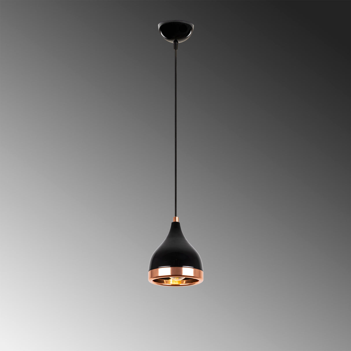 Lustră Yıldo - 7000, Negru - Copper, Ø15x135 cm