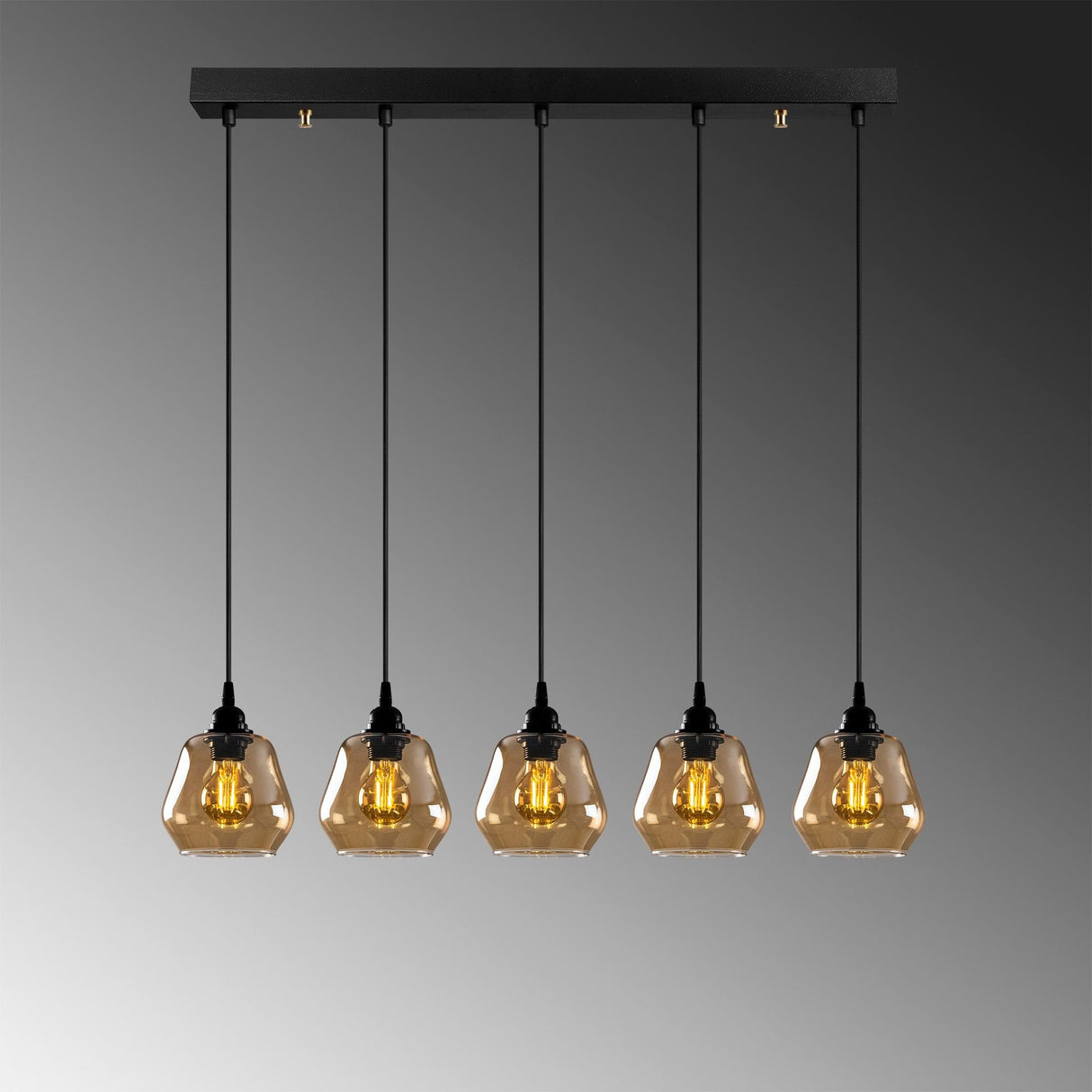 Lustră Gold - 033, Auriu - Negru, Ø15x110 cm
