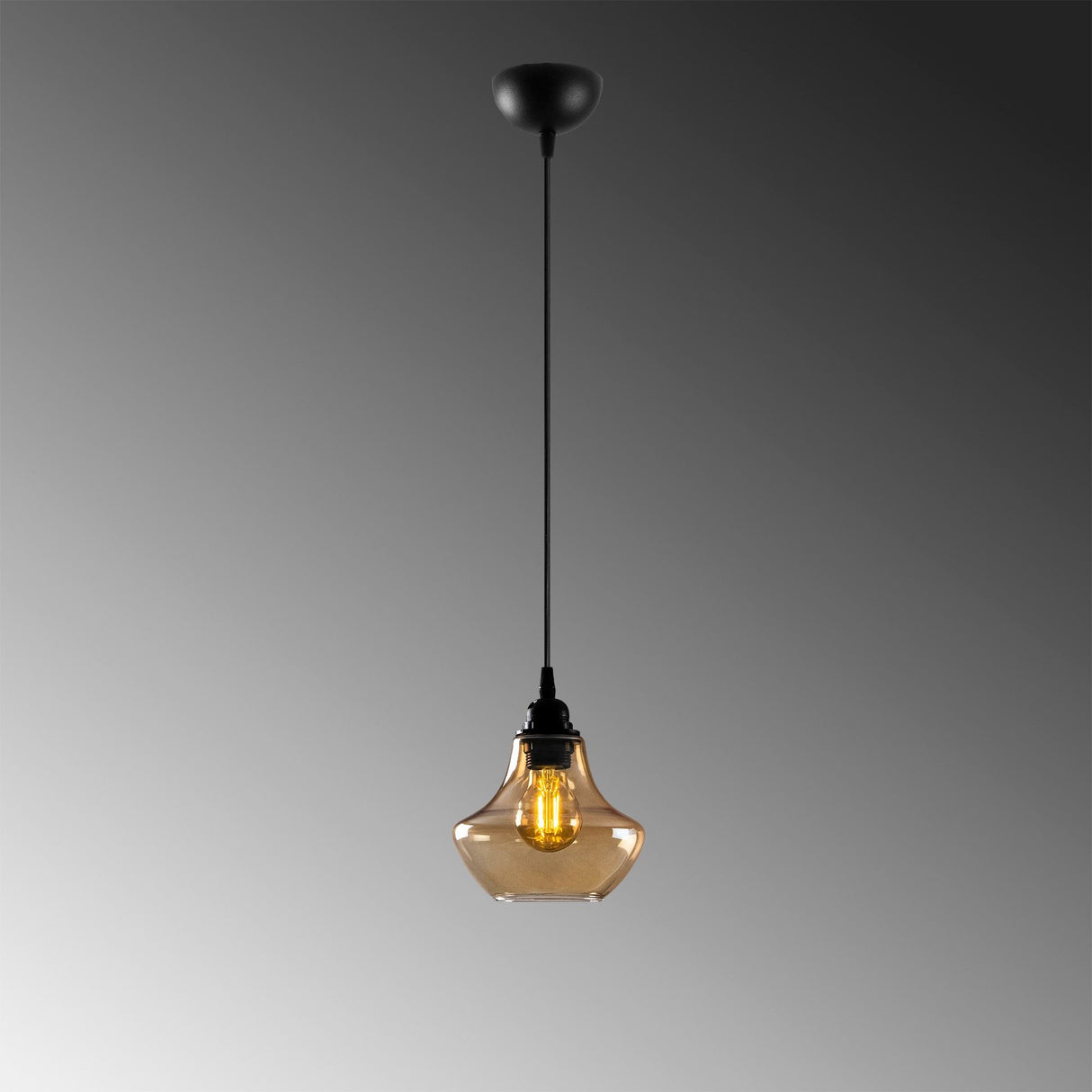 Lustră Gold - 050, Auriu - Negru, Ø17x111 cm