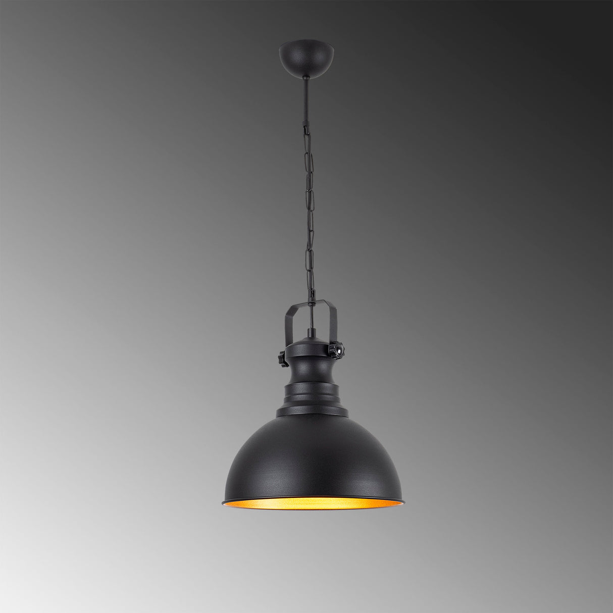 Lustră Sağlam - 3710 - 1, Negru, Ø31x85 cm