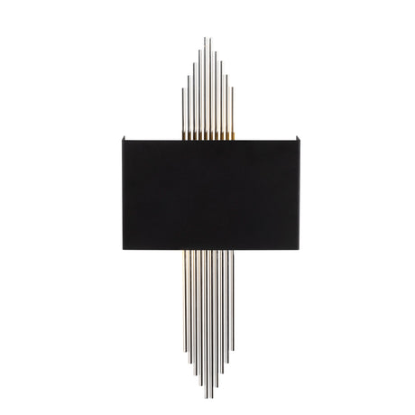 Aplică de perete 614 - A, Negru - Argintiu, 35x10x22 cm