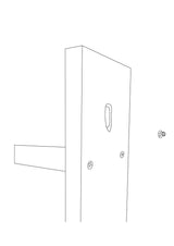 Aplică de perete 618 - A, Negru - Argintiu, 35x10x22 cm
