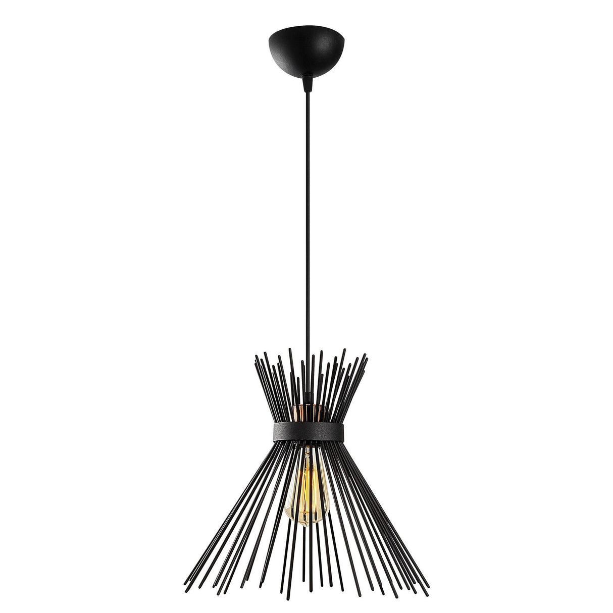 Lustră Kirpi - 3081, Negru, Ø34x131 cm