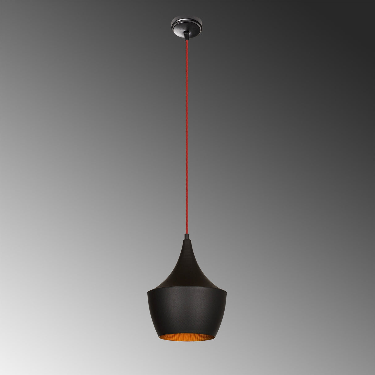 Lustră Elmas - 3551, Negru - Roșu, Ø23x130 cm