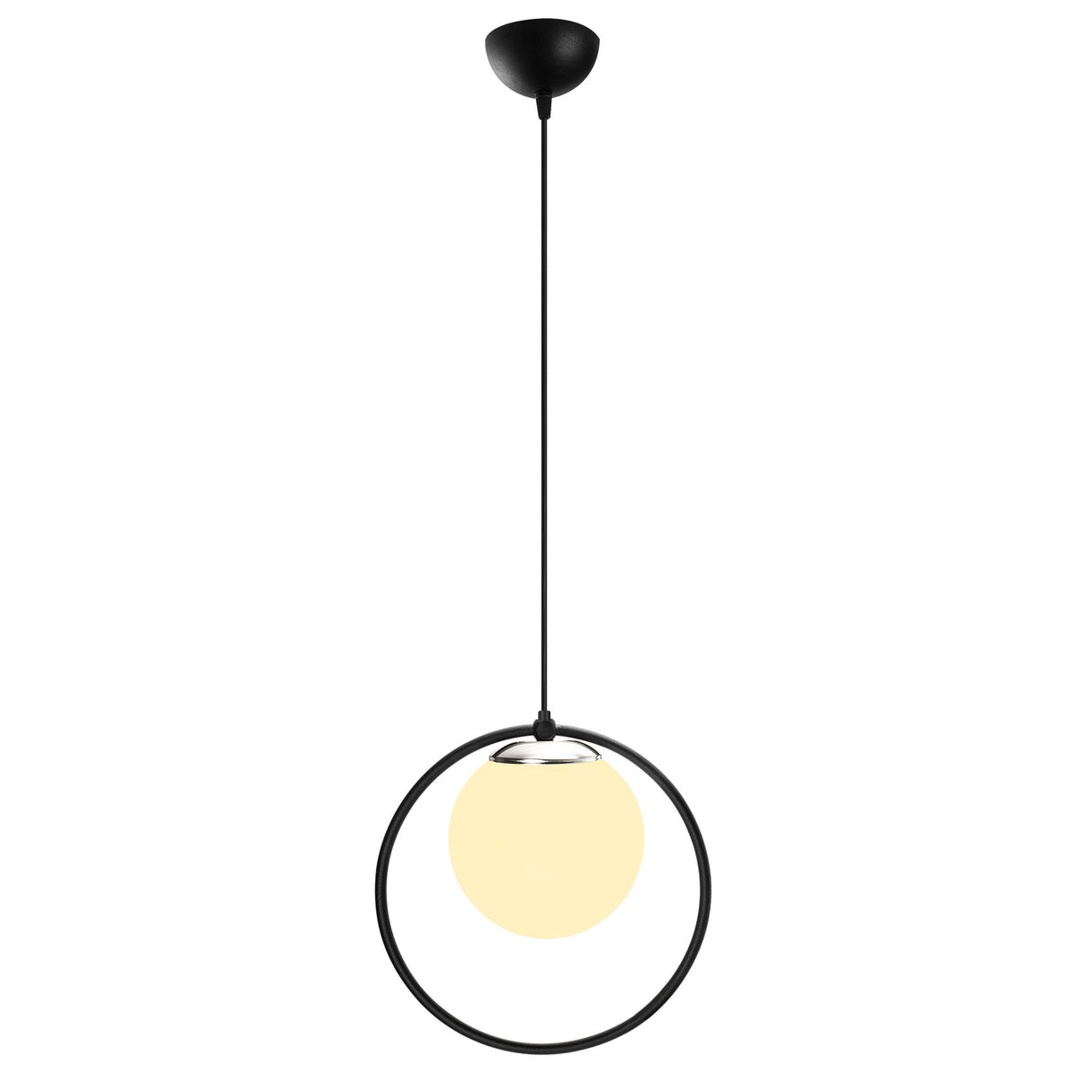 Lustră Dolunay - 4491, Negru - Alb, Ø15x126 cm