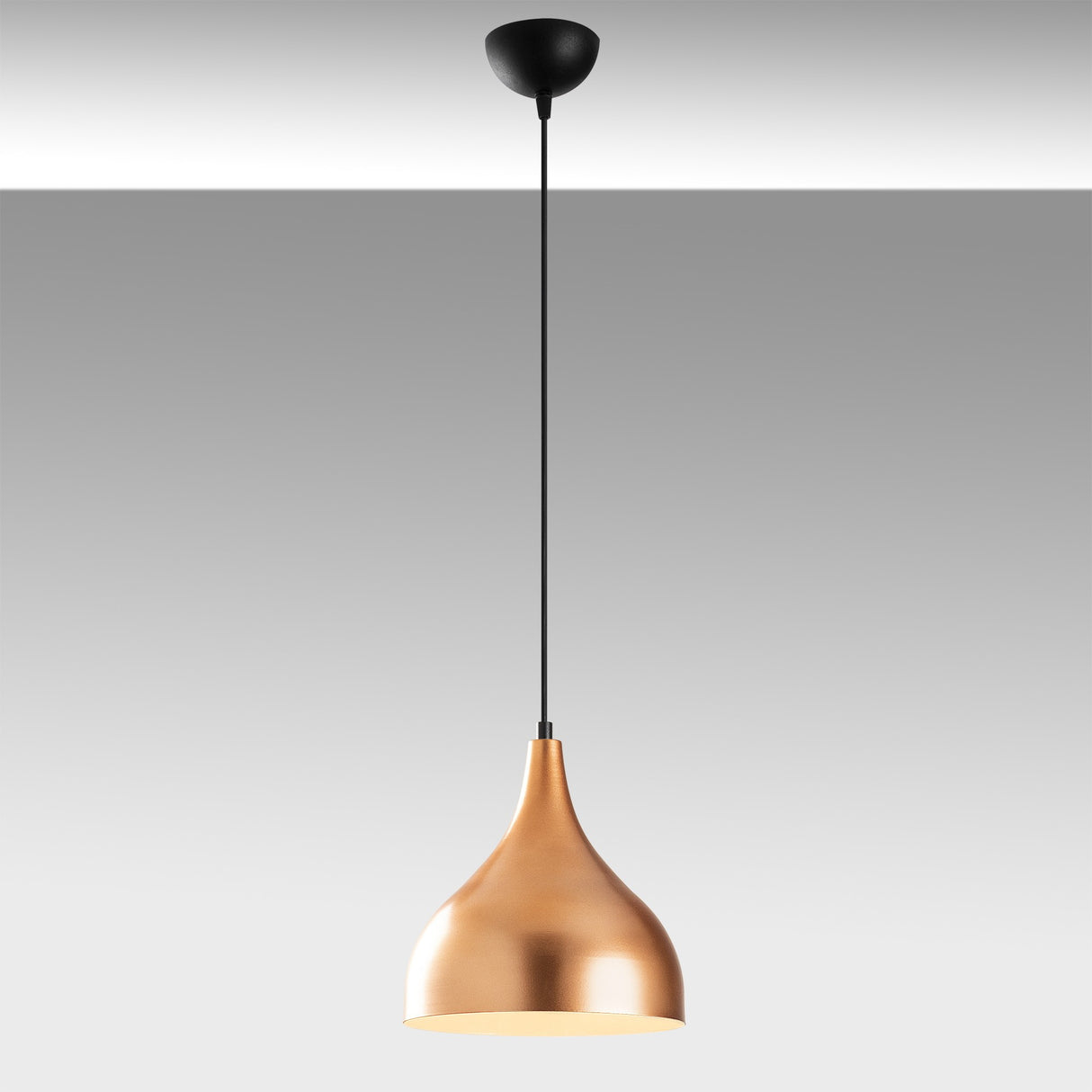 Lustră Sağlam - 3726, Copper - Alb - Negru, Ø26x126 cm