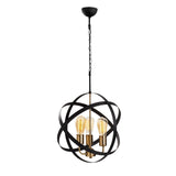 Lustră Gezegen - 4843, Auriu - Negru, Ø40x90 cm