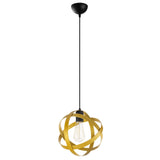 Lustră Gezegen - 6141, Negru - Auriu, Ø25x121 cm