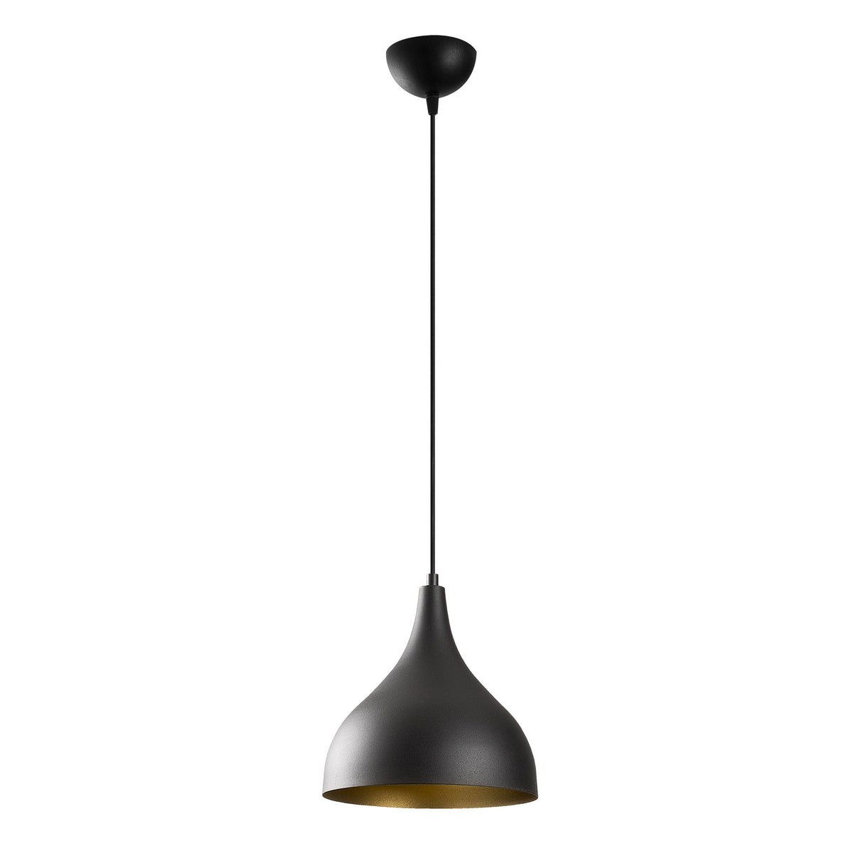 Lustră Sağlam - 3760, Negru - Auriu, Ø26x126 cm