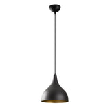 Lustră Sağlam - 3760, Negru - Auriu, Ø26x126 cm
