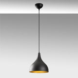 Lustră Sağlam - 3760, Negru - Auriu, Ø26x126 cm