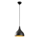 Lustră Sağlam - 3760, Negru - Auriu, Ø26x126 cm