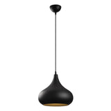 Lustră Sağlam - 3774, Negru - Auriu, Ø30x126 cm