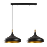 Lustră Sağlam - 3777, Negru - Auriu, Ø36x132 cm