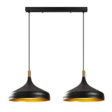 Lustră Sağlam - 3777, Negru - Auriu, Ø36x132 cm