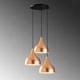 Lustră Sağlam - 3780, Copper - Negru, Ø26x122 cm