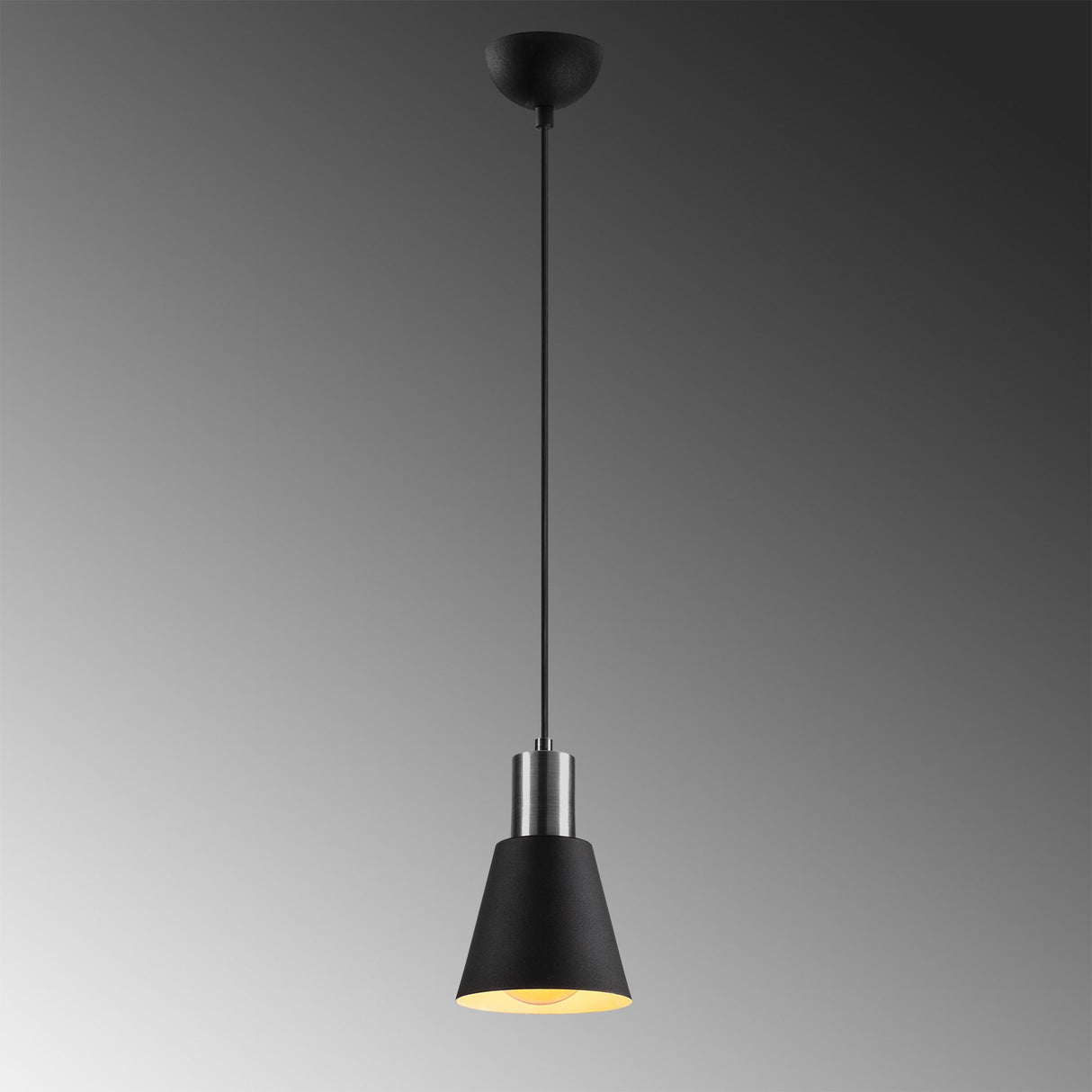 Lustră Kem - 6362, Negru - Nickel, Ø14x114 cm