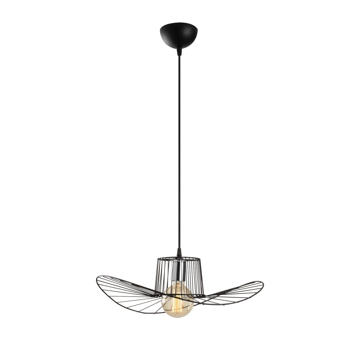 Lustră Tel - 6721, Negru, Ø49x110 cm