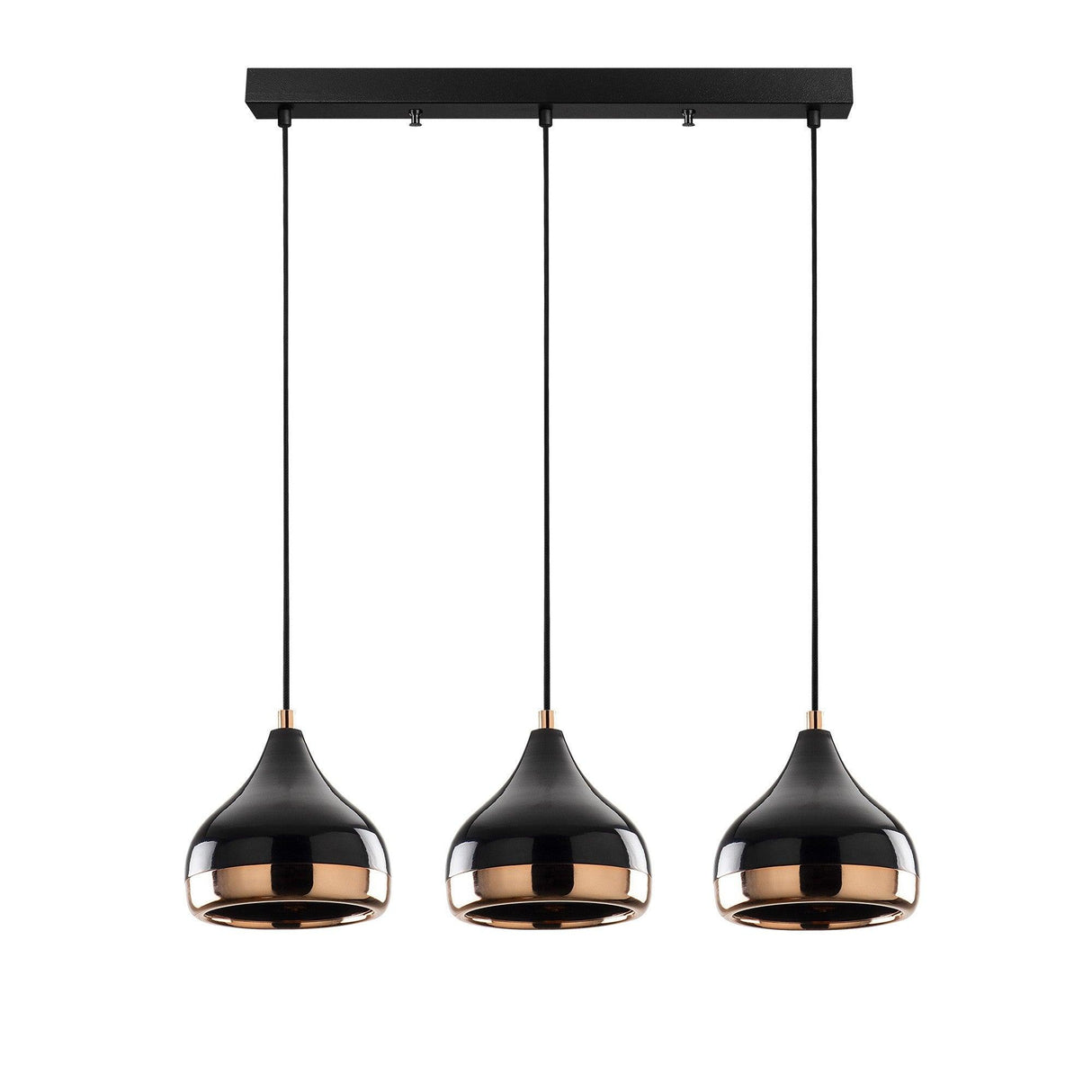 Lustra Glamp cu 3 Capace, Negru