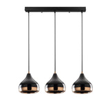 Lustra Glamp cu 3 Capace, Negru