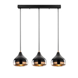 Lustra Glamp cu 3 Capace, Negru