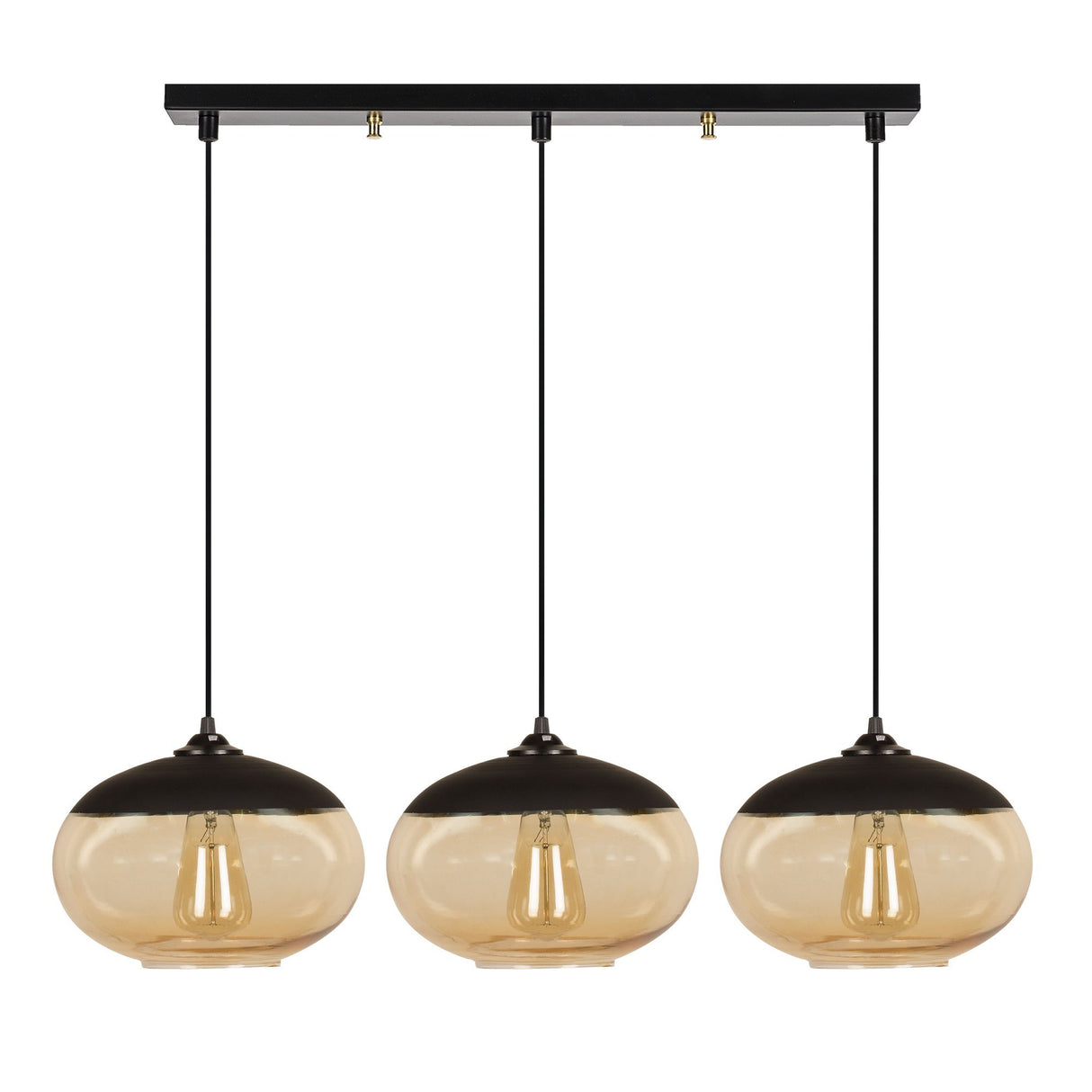 Lustră Camini - MR - 871, Negru - Honey, Ø17x113 cm