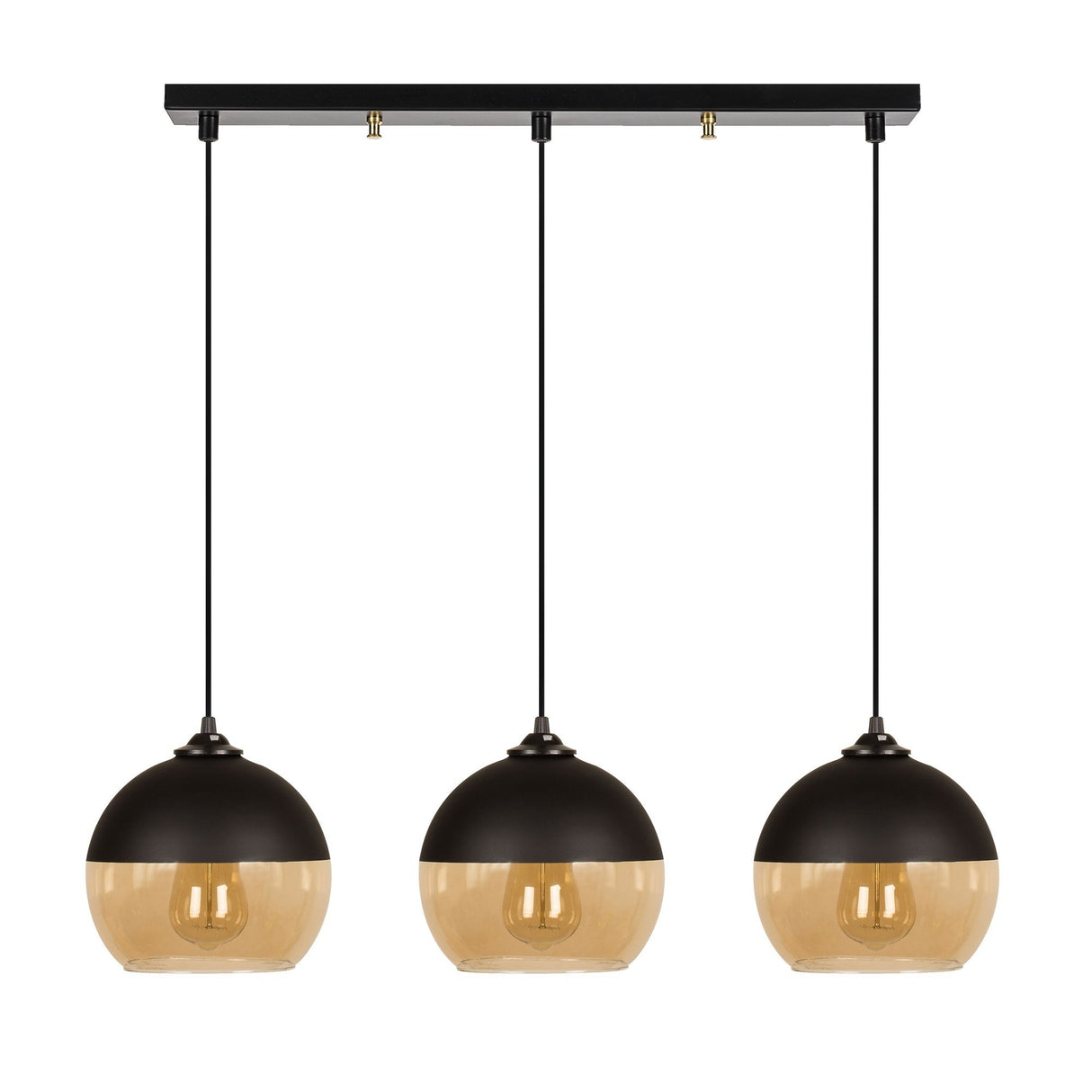 Lustră Camini - MR - 872, Negru - Honey, Ø20x116 cm