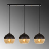 Lustră Camini - MR - 872, Negru - Honey, Ø20x116 cm