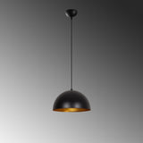 Lustră Sivani - MR - 721, Negru - Auriu, Ø30x111 cm