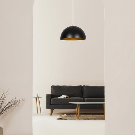 Lustră Sivani - MR - 723, Negru - Auriu, Ø50x121 cm