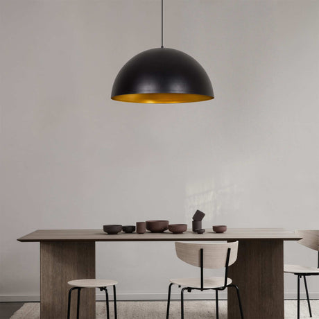 Lustră Sivani - MR - 724, Negru - Auriu, Ø60x126 cm