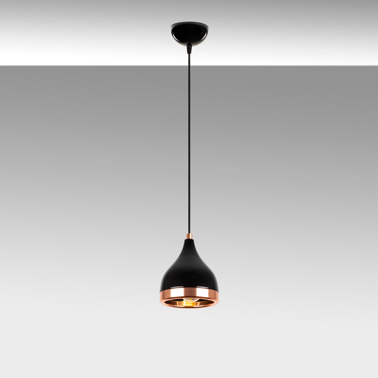 Lustră Yıldo - 7000, Negru - Copper, Ø15x135 cm