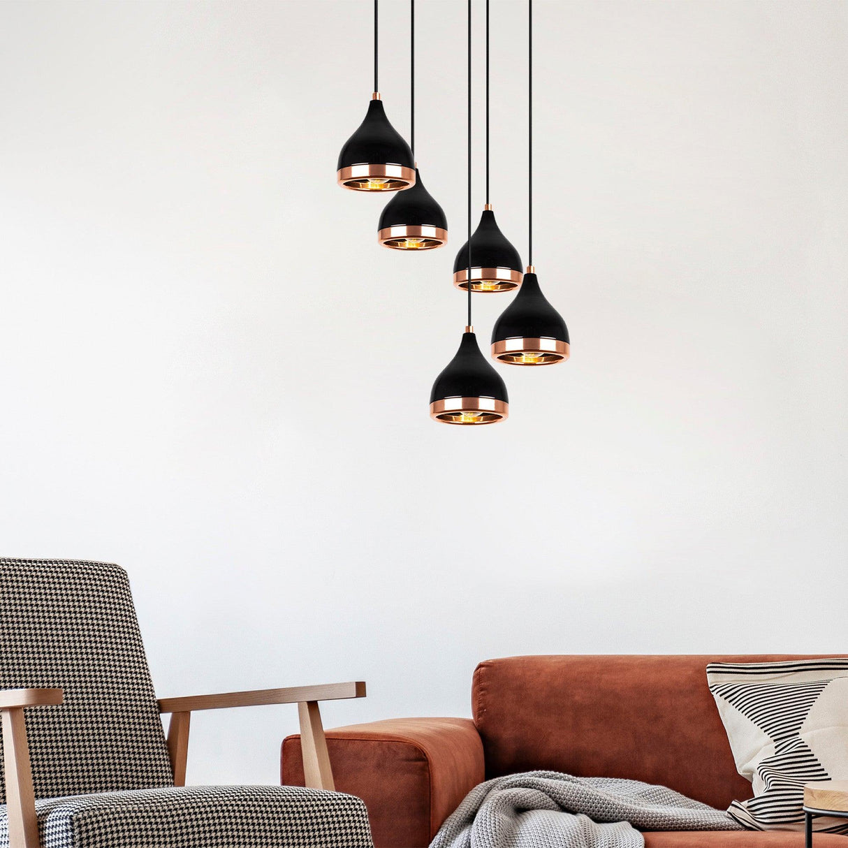 Lustra Yldo Chandelier, Negru