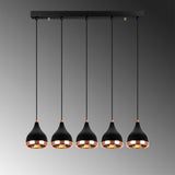 Lustră Yıldo - 7010, Negru - Copper, Ø15x135 cm