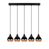 Lustră Yıldo - 7010, Negru - Copper, Ø15x135 cm